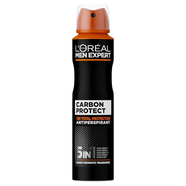 L'Oréal Men Expert 250ml Deodorant Spray Carbon Protect Anti-Perspirant 5in1 Mens - gallery image 1