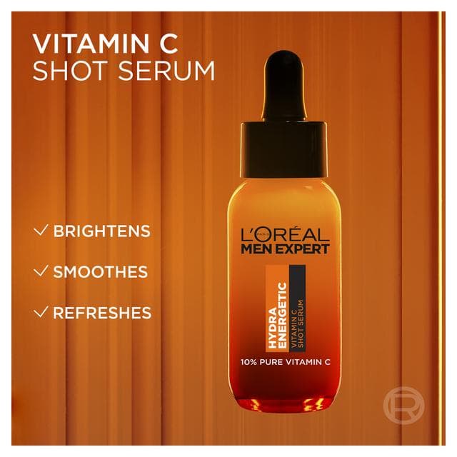 L'Oréal Paris Men Expert Hydra Energetic 10% Pure Vitamin C Shot Serum 30ml - gallery image 3