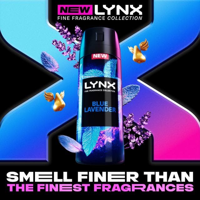 Lynx Blue Lavender 72h Fine Fragrance Deodorant Body Spray for Men 150ml - gallery image 2