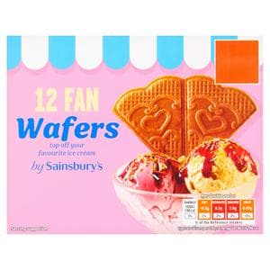 Sainsbury's Fan Wafers x12