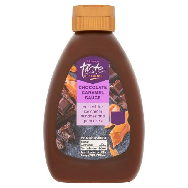 Sainsbury's Chocolate Caramel Sauce, Taste the Difference 310g - gallery image 1