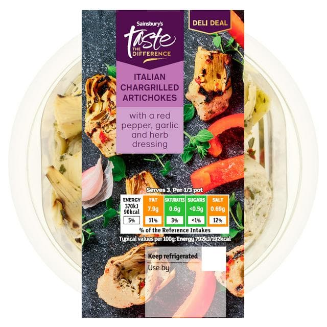 Sainsbury's Chargrilled Italian Artichokes, Taste the Difference 140g - gallery image 1