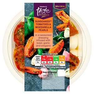 Sainsbury's Sunsoaked Tomatoes & Mozzarella Pearls, Taste the Difference 180g
