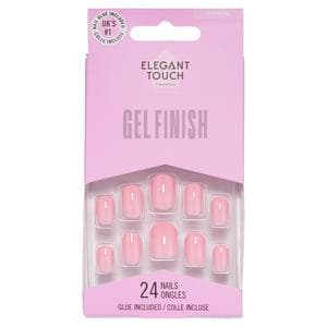 Elegant Touch Gel Finish Nails Ongles x24