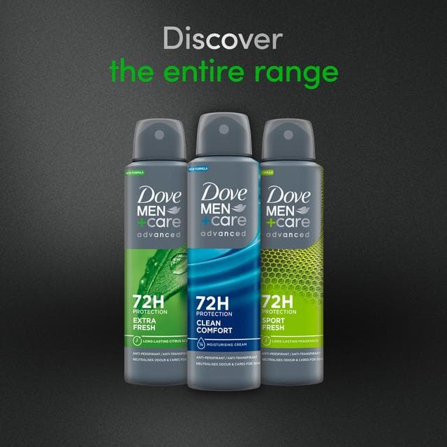 Dove Men+Care 150ml Advanced Extra Fresh Antiperspirant Aerosol Deodorant Spray - gallery image 5