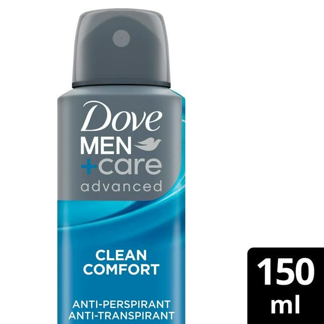 Dove Men+Care 150ml Advanced Clean Comfort Antiperspirant Aerosol Deodorant Spray - gallery image 1