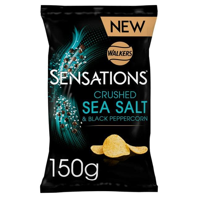 Walkers Sensations Salted & Black Peppercorn Sharing Crisps 150g - gallery image 1