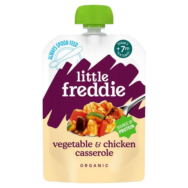 Little Freddie Organic Chicken & Rice Casserole Baby Food Pouch 7+ Months 130g - gallery image 1