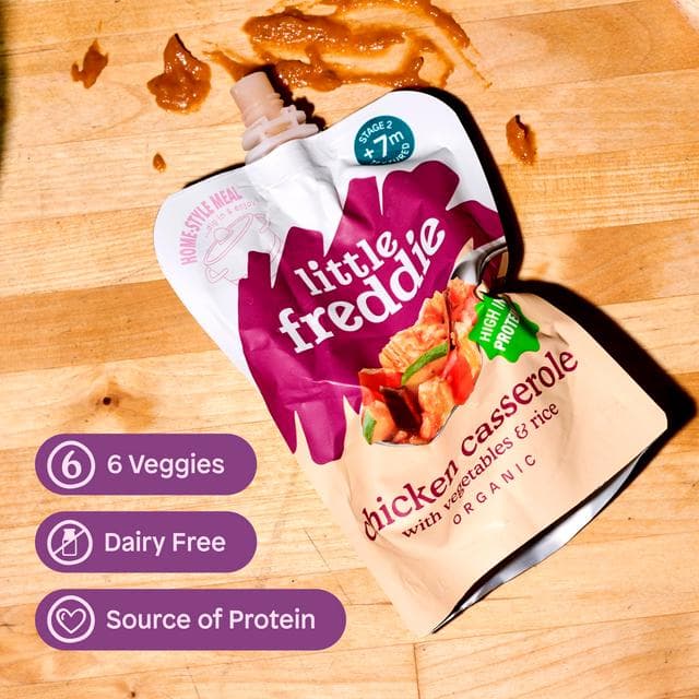 Little Freddie Organic Chicken & Rice Casserole Baby Food Pouch 7+ Months 130g - gallery image 5