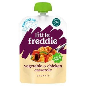 Little Freddie Organic Chicken & Rice Casserole Baby Food Pouch 7+ Months 130g