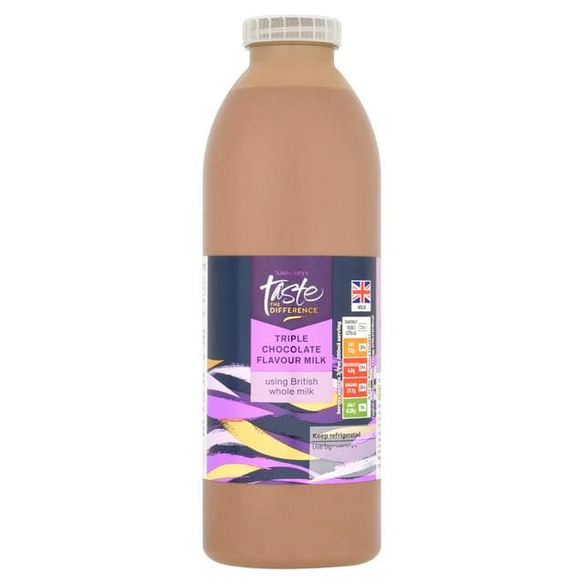 Sainsbury's Triple Belgian Chocolate Milk, Taste the Difference 750ml - gallery image 1