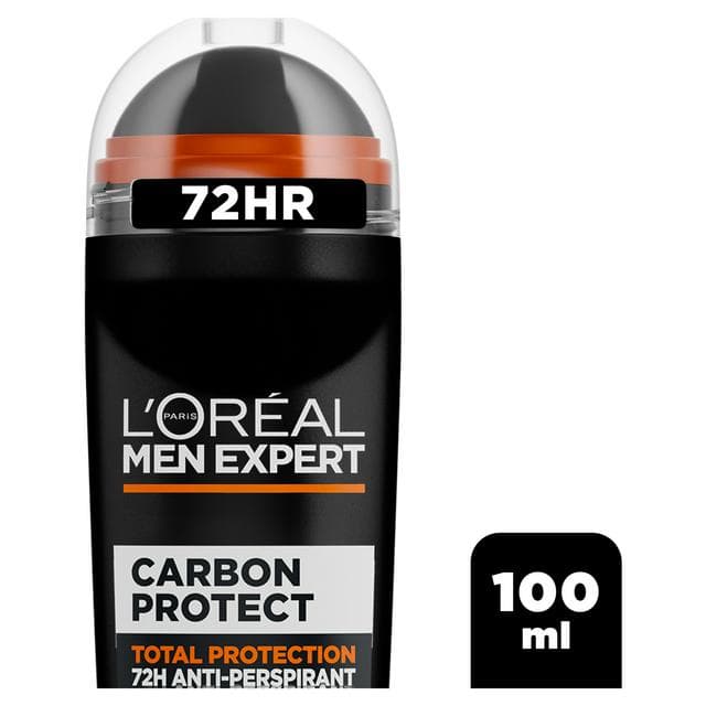 L'Oréal Men Expert 100ml Deodorant Carbon Protect Roll On 48H Anti-Perspirant - gallery image 1
