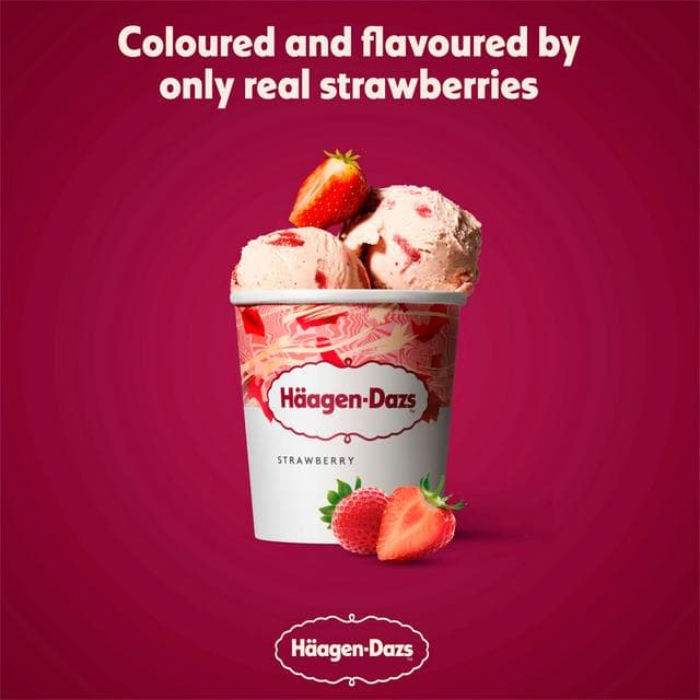 Haagen-Dazs Strawberries & Cream Ice Cream 460ml - gallery image 2