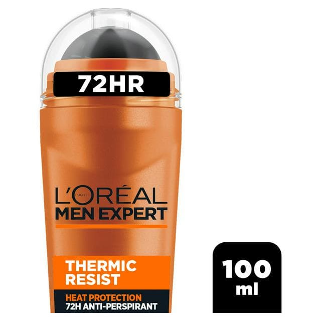 L'Oréal Men Expert 100ml Deodorant Thermic Resist Roll On 48H Anti-Perspirant - gallery image 1