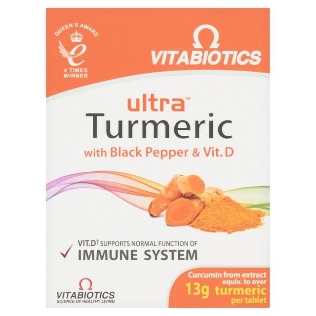 Vitabiotics Ultra Turmeric with Black Pepper & Vit D Tablets x60 - gallery image 1