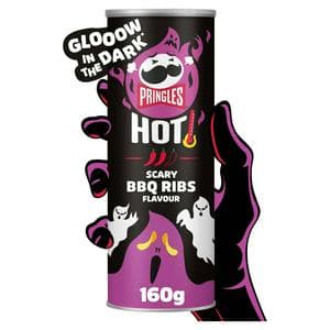 Pringles Hot Smokin' BBQ Ribs Sharing Crisps 160g