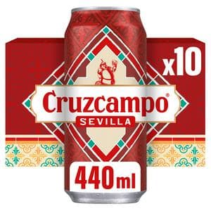 Cruzcampo Sevilla Lager Beer Can 10x440ml