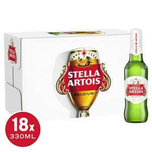Stella Artois 18 x 330ml Premium Lager Beer Bottles
