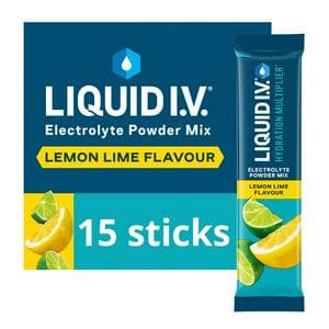 Liquid IV Hydration Multiplier 15 x Sachets Lemon Lime Electrolyte Powder Mix Food Supplement