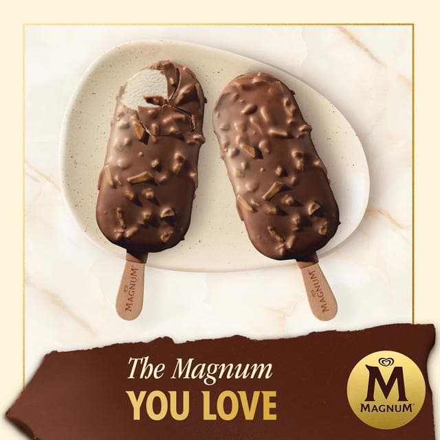 Magnum 6 x 100ml Almond Ice Cream Sticks - gallery image 2