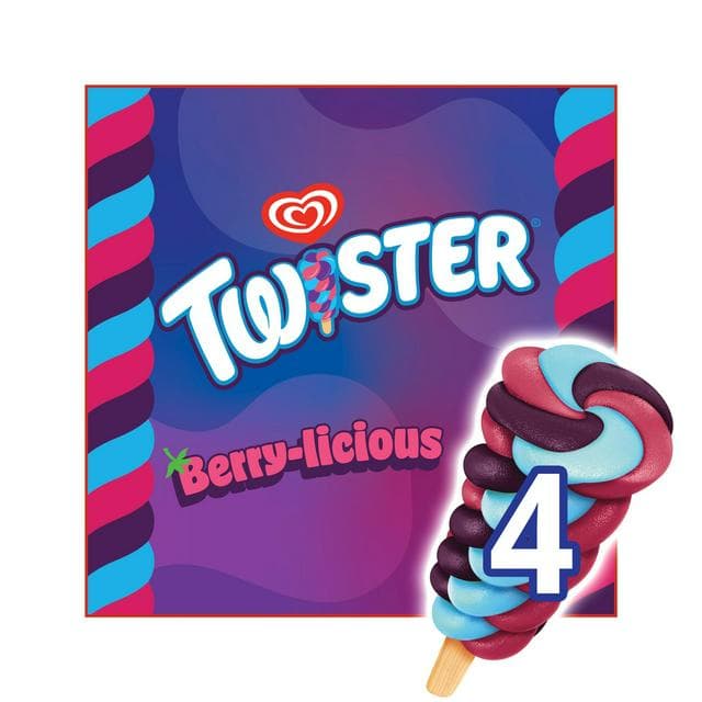 Twister 4 x 70ml Berry licious Ice Lollies - gallery image 1