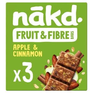 Nakd Apple Cinnamon Fruit & Fibre Bars 3x44g