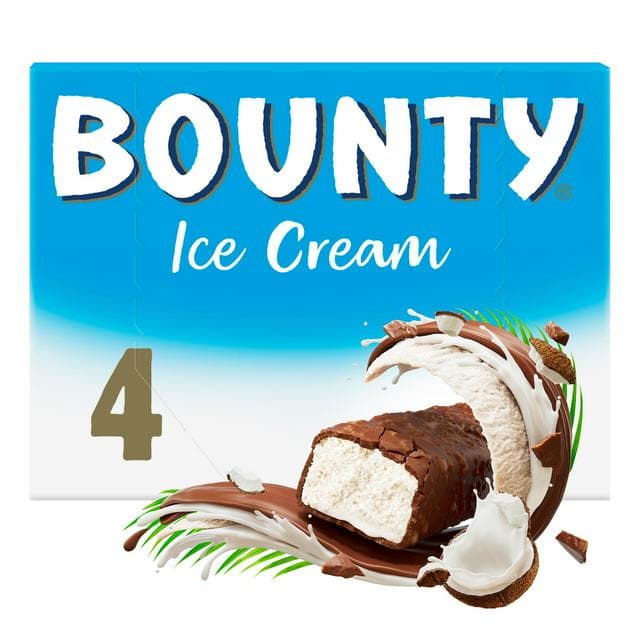Bounty Chocolate & Coconut Ice Cream Bars x4 200ml - gallery image 1