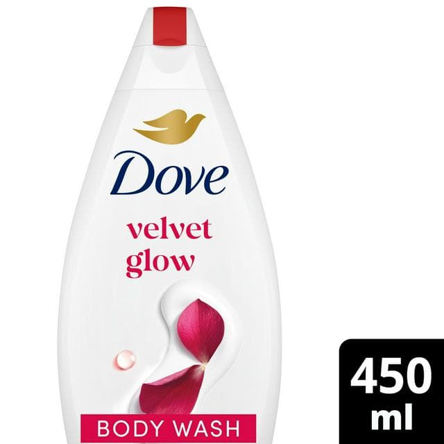 Dove Velvet Glow Body Wash Shower Gel 450ml - gallery image 1