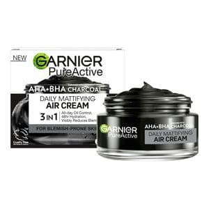 Garnier Pure Active AHA+BHA Charcoal Daily Mattifying Air Cream