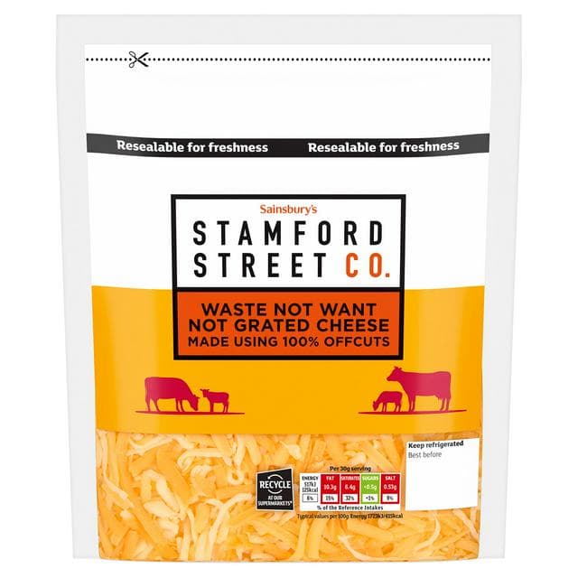 Stamford Street Co. 250g Waste not Want not Grated Cheese - gallery image 1