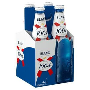 Kronenbourg 1664 Blanc Premium Lager Beer Bottle 4 x 330ml