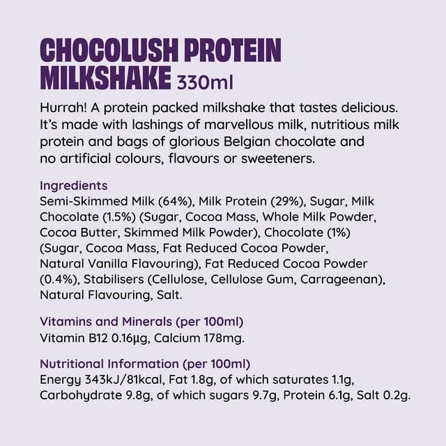Shaken Udder Chocolate Protein Milkshake 330ml - gallery image 3