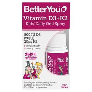 BetterYou Vitamin D3000 + K2 Daily Oral Spray 12ml