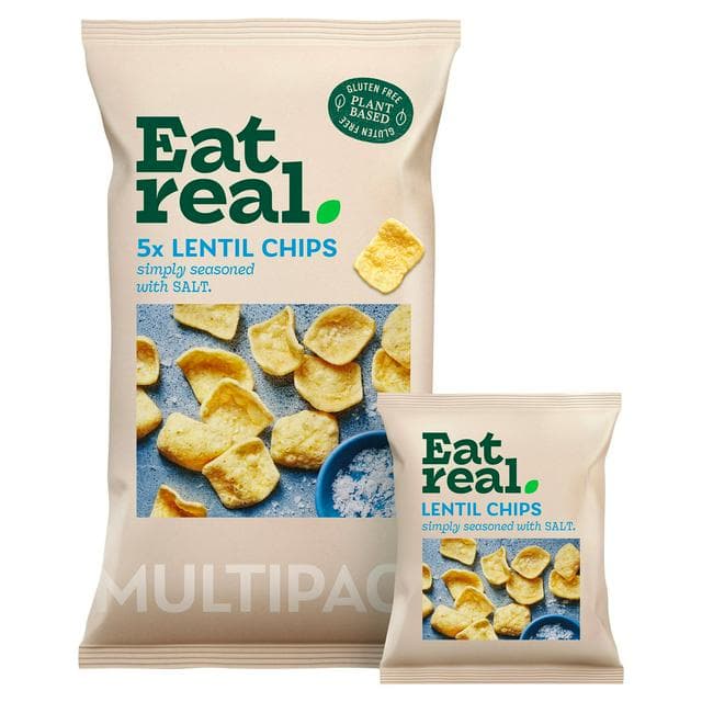 Eat Real Salted Lentil Multipack Chips 5x18g - gallery image 1
