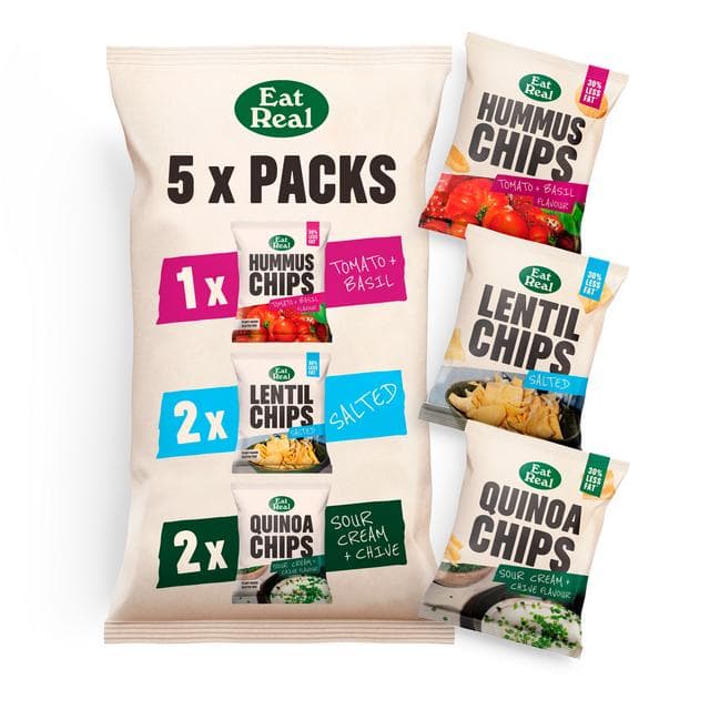 Eat Real Mixed Variety Multipack Chips x5 - gallery image 2