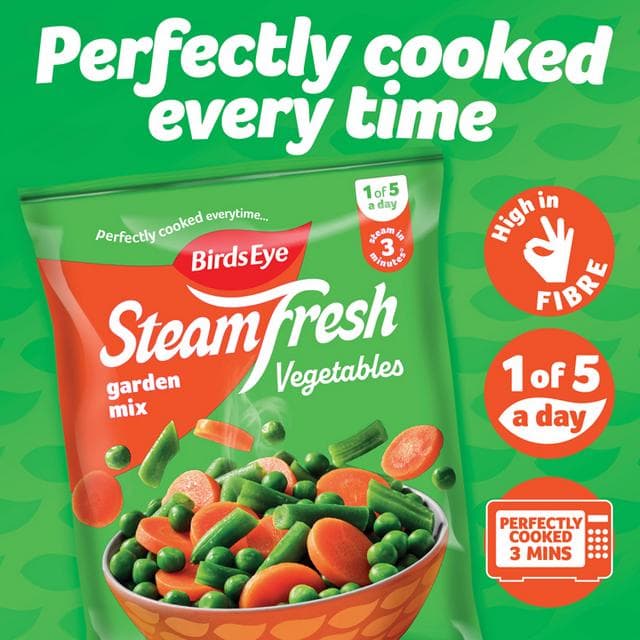 Birds Eye Steamfresh Garden Mix Steam Bags x4 540g - gallery image 2