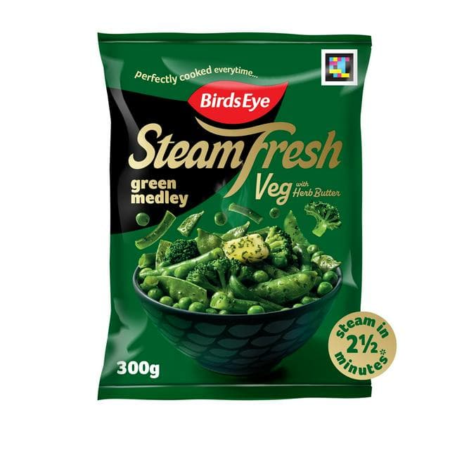 Birds Eye Steamfresh Green Medley Steam Bags x2 300g - gallery image 1