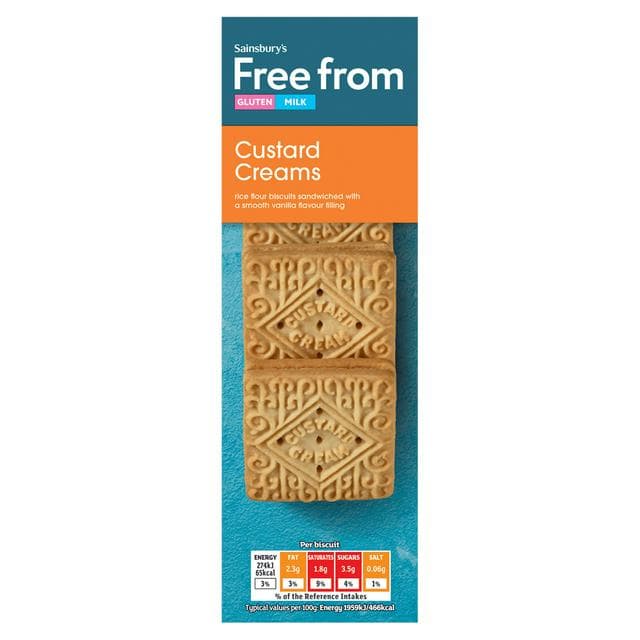 Sainsbury's Free From Custard Creams 125g - gallery image 1