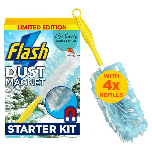 Flash Duster Dust Magnet Mrs Hinch's Scented Orange Blossom Starter Kit Handle+Refills x4 - gallery image 1
