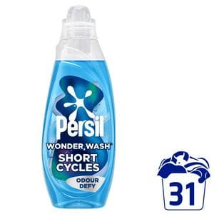 Persil Wonder Wash Bio Liquid Laundry Odour Defy Speed Clean Quick Wash 31 Washes 837ml