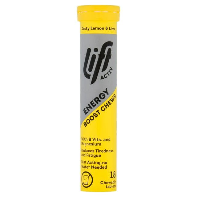 Lift Activ Zesty Lemon & Lime Energy Boost Chewable Tablets x18 72g - gallery image 1