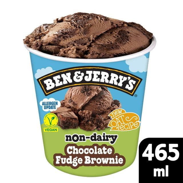 Ben & Jerry's Vegan Ice Cream Tub Non Dairy Chocolate Fudge Brownie 465ml - gallery image 1