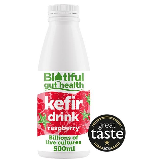 Biotiful Gut Health Raspberry Kefir Milk Drink 500ml - gallery image 1
