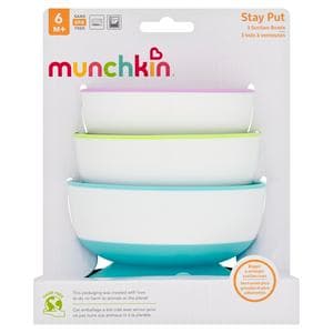 Munchkin Stay Put 3 Suction Bowls 6m+
