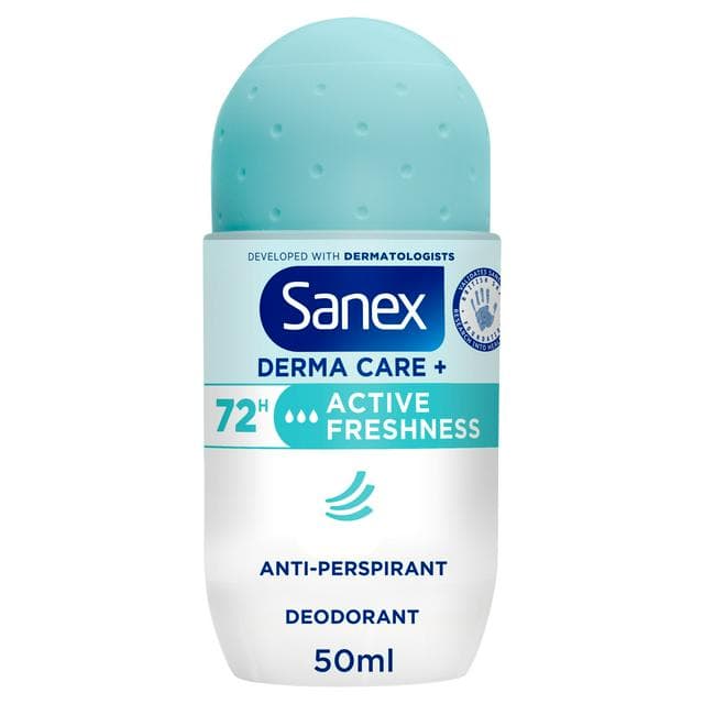 Sanex Derma Care+ Active Freshness 72 Hour Antiperspirant Roll On Deodorant 50ml - gallery image 1