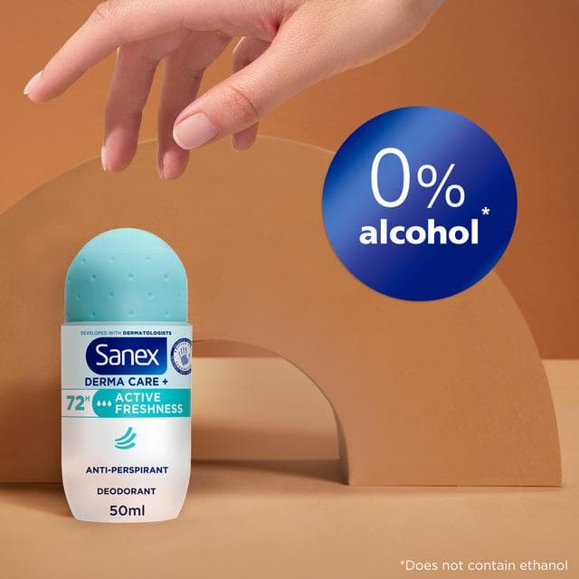 Sanex Derma Care+ Active Freshness 72 Hour Antiperspirant Roll On Deodorant 50ml - gallery image 4