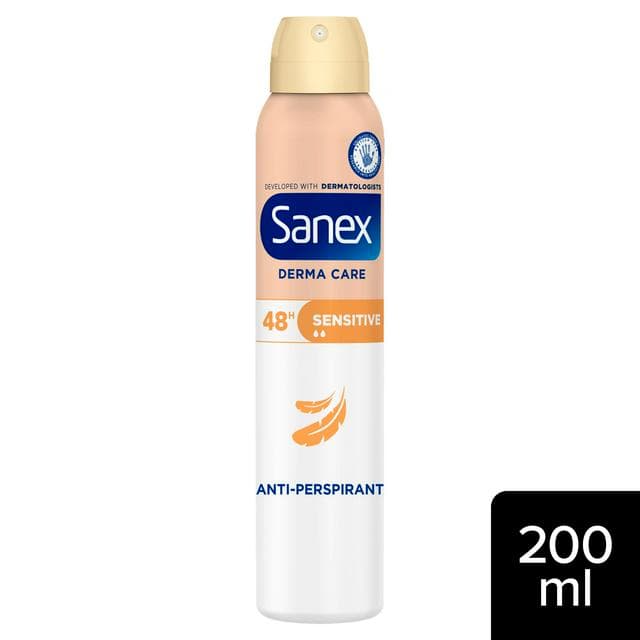 Sanex Derma Care Sensitive 48 Hour Antiperspirant Spray Deodorant 200ml - gallery image 1