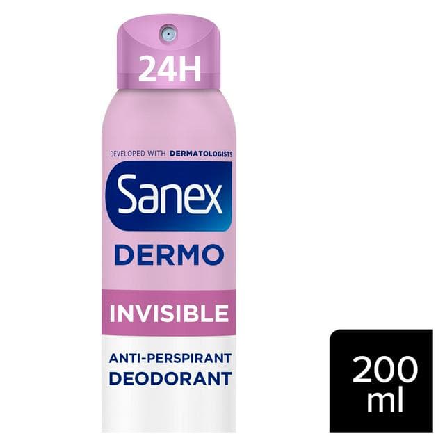 Sanex Derma Care+ Invisible 48 Hour Antiperspirant Spray Deodorant 200ml - gallery image 1