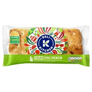 Deli Kitchen Sliced Focaccia x4 300g