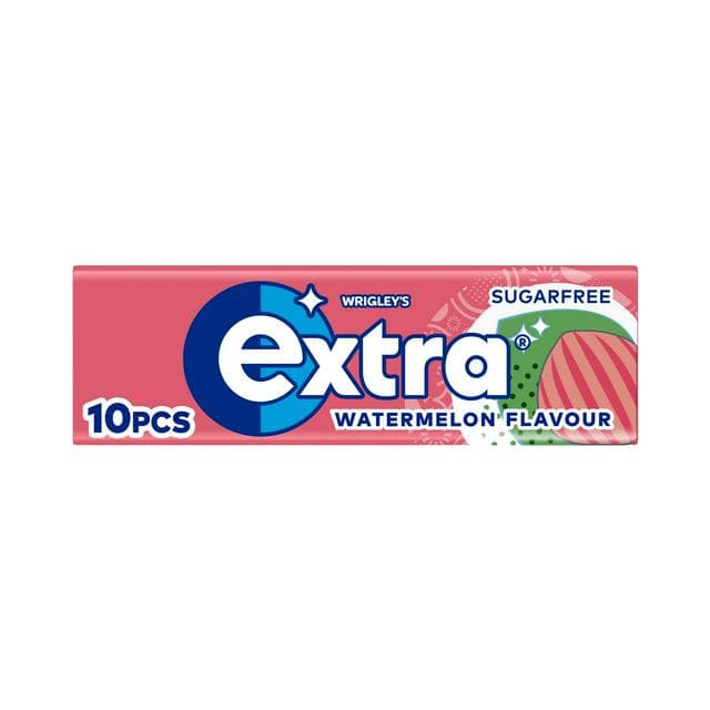 Extra Watermelon Flavour Sugarfree Chewing Gum Pieces x10 - gallery image 1